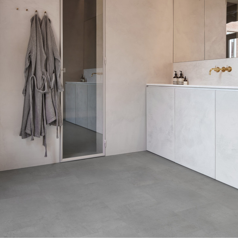 Dalle PVC clipsable "Polished Concrete 95 - 50LVT1695" - Essentials Tile CORETEC