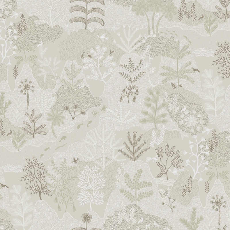 Papier peint Paradisio Moonbeam - BAHIA - Zoom by Masureel - HIA102