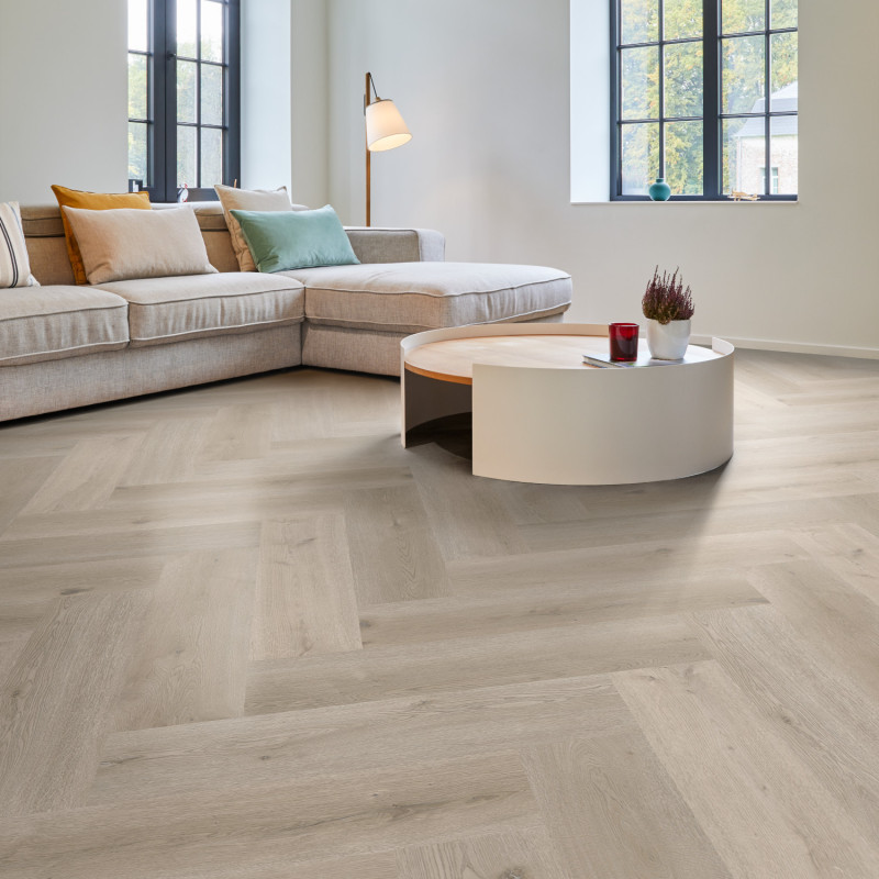 Lame PVC clipsable "Texas Oak H71 - 50LVRH2471" - Essentials Herringbone CORETEC