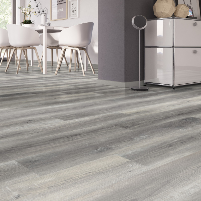 Lame PVC clipsable "Pure chêne gris" - Solide Click 30 - OneFlor