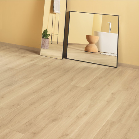 Sol Stratifié  "Chêne Nature Brossé SIG4763" - Signature QUICK STEP