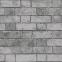 Papier peint trompe l’œil Briques gris foncé - Ugepa - M344-29