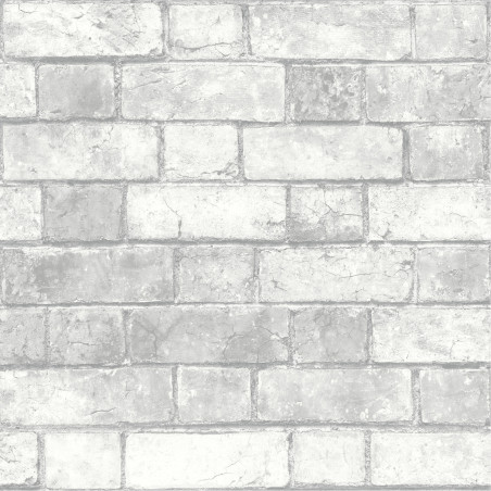 Papier peint trompe l’œil Briques blanches - Ugepa - M344-39 Papier peint trompe l’œil Briques blanches - Ugepa - M344-39