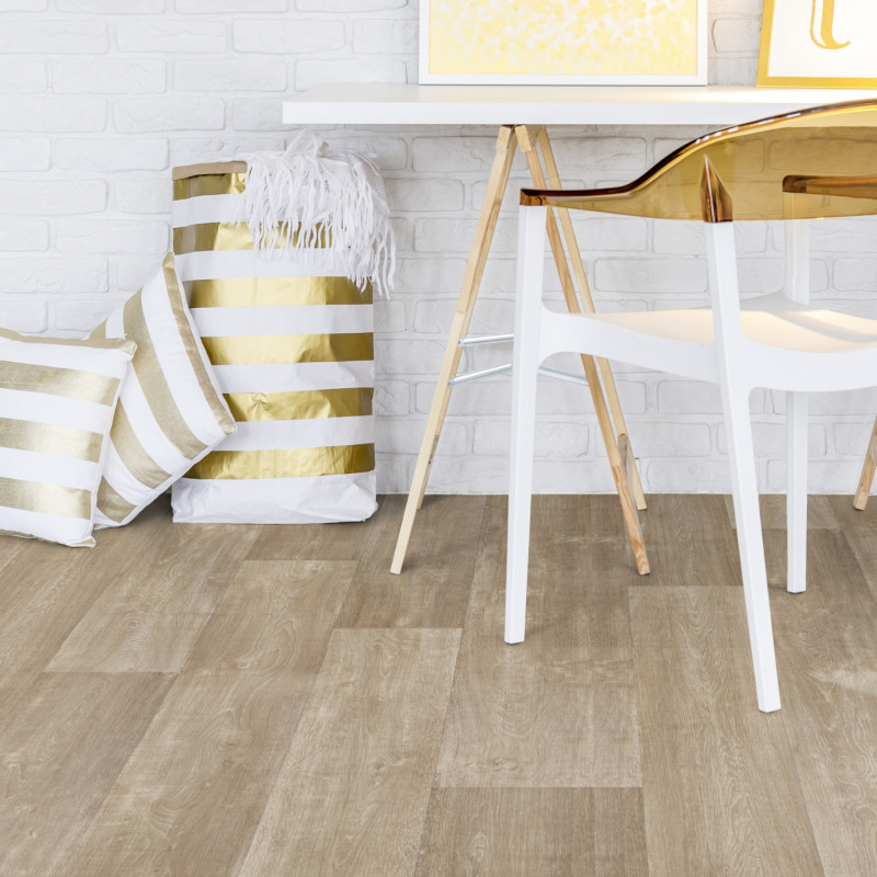 Sol PVC - Hudson Blond bois clair - Booster Gerflor - rouleau 4m