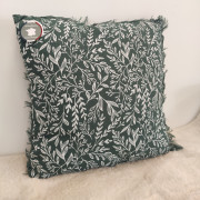 Coussin Emma vert recto/verso - 45x45cm - Amadeus