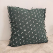 Coussin Emma vert recto/verso - 45x45cm - Amadeus