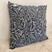 Coussin Emma bleu recto/verso - 45x45cm - Amadeus