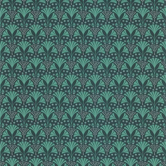 Papier peint Palmarosa vert émeraude - JARDIN D'EDEN - Lutèce - 51200504