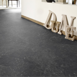 Sol PVC - Nero Marquine Black marbre noir - Iconik Life TARKETT - rouleau 4M