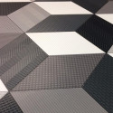 Sol PVC - Cubes 97 Cube-It 3D noir gris blanc - Bingo IVC - rouleau 3M