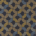 Papier peint intissé KYOTO PONT bleu noir et doré - Rasch 477313