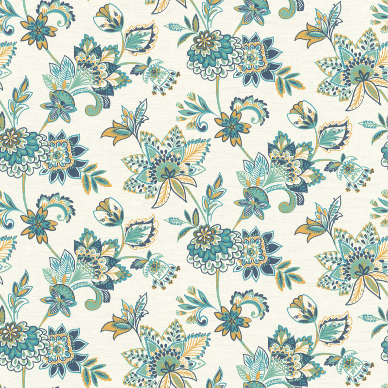 Papier peint intissé PERSE vert et bleu - Rasch 466737