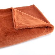 Plaid Luxe terracotta tout doux - 130x170cm - Amadeus