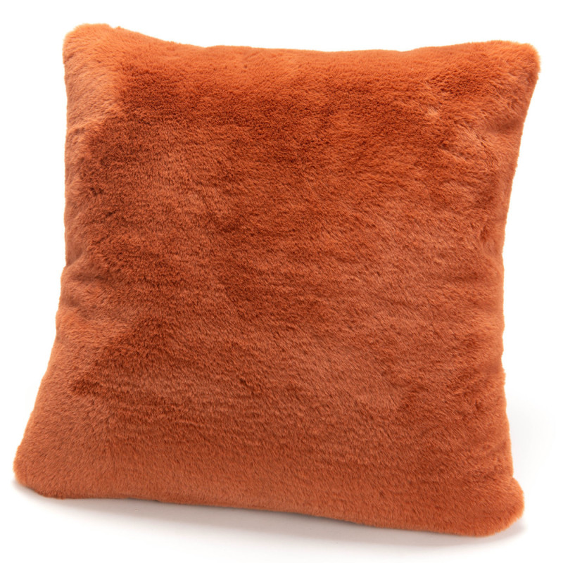 Coussin Luxe terracotta tout doux - 50x50cm - Amadeus