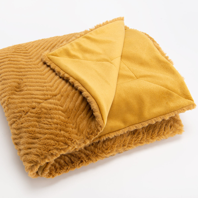 Plaid Smart camel extra doux - 130x170cm - Amadeus