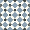 Sol PVC - Estrella T76 Carreaux de ciment bleu pastel - Atento IVC - rouleau 2M