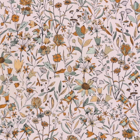 Papier peint intissé Jardin de Giverny rose et orange - NOS GRAVURES - Caselio - NGR103004345