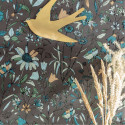 Papier peint intissé Jardin de Giverny bleu et gris carbonne - NOS GRAVURES - Caselio - NGR103009655