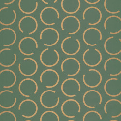 Papier peint intissé Around The Clock kaki et doré - AROUND - Caselio - ARN102907023