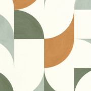 Papier peint intissé Look Around kaki et bleu - AROUND - Caselio - ARN102897060