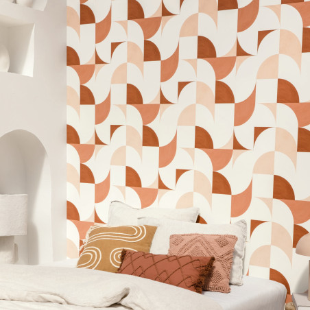 Papier peint intissé Look Around terracotta - AROUND - Caselio - ARN102894000