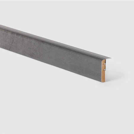 Marche palière + profilé en Aluminium Béton gris foncé 111 - Concept d'escalier Maëstro Steps