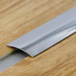 0,73mx30mm - Barre de seuil inox brillant - adhésive plate - Presto - DINAC
