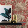 Papier peint intissé GRAVURE rouge terracotta - Zoya Rasch 461428