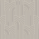 Papier peint Art Déco gris clair argenté - DIAMANT - UGEPA M42107