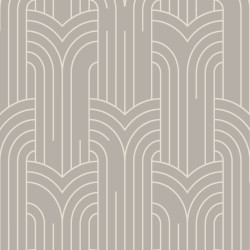 Papier peint Art Déco gris clair argenté - DIAMANT - UGEPA M42107