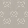 Papier peint Art Déco gris clair argenté - DIAMANT - UGEPA M42107