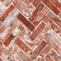 Papier peint Briques Chevrons rouge - Bricks - UGEPA M32518