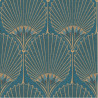 Papier peint Nile Palm bleu paon doré - ASPERIA - Grandeco - A54902