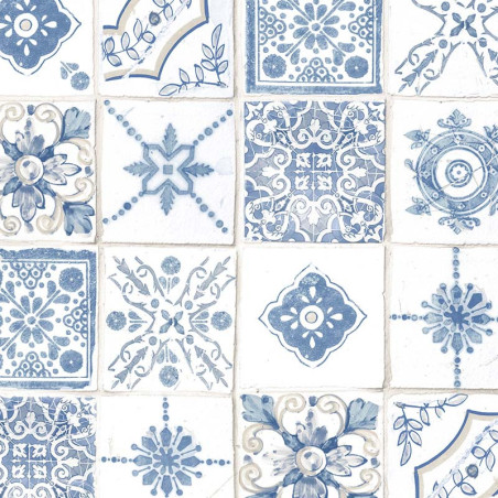 Papier peint Faience Marocaine Azur - STYLE CUISINE 3 - Lutèce - CK36622