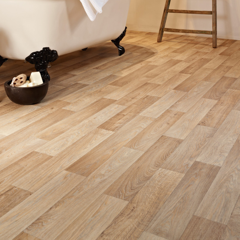 Sol PVC - Camargue 537 parquet bois blanchi - Texas New IVC - rouleau 4M