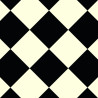 Sol PVC - York T99 damier noir et blanc diagonale T99 - Zebra IVC - rouleau 4M
