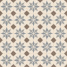 Sol PVC - Scottsdale 196L carreaux de ciment étoile beige - Optima Retro-Tex BEAUFLOR - rouleau 2M