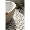 Sol PVC - Scottsdale 196L carreaux de ciment étoile beige - Optima Retro-Tex BEAUFLOR - rouleau 2M