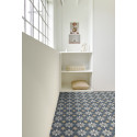 Sol PVC - Scottsdale 196L carreaux de ciment étoile beige - Optima Retro-Tex BEAUFLOR - rouleau 4M