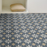 Sol PVC - Scottsdale 196L carreaux de ciment étoile beige - Optima Retro-Tex BEAUFLOR - rouleau 4M