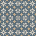 Sol PVC - Scottsdale 196L carreaux de ciment étoile beige - Optima Retro-Tex BEAUFLOR - rouleau 4M