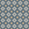 Sol PVC - Scottsdale 196L carreaux de ciment étoile beige - Optima Retro-Tex BEAUFLOR - rouleau 4M