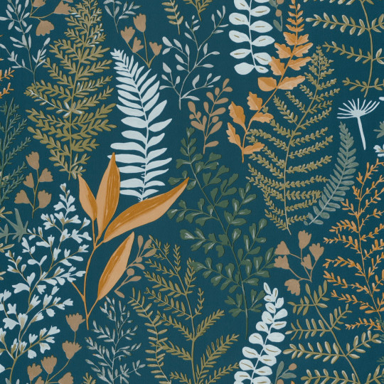 Papier peint intissé Woodland bleu nuit kaki - LA FORÊT - Caselio - FRT102926671