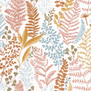 Papier peint intissé Woodland corail ocre bleu - LA FORÊT - Caselio - FRT102924366