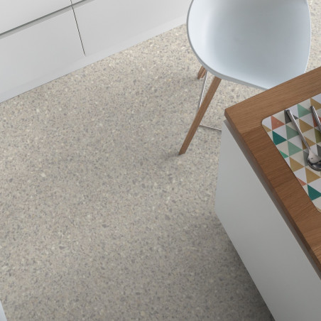 Sol PVC - Terrazino Clear motif granite gris - Texline GERFLOR - rouleau 4M