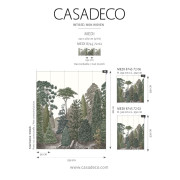 Panoramique intissé Pinède vert pin 250x280 - MEDITERRANEE - Casadeco - MEDI87457201