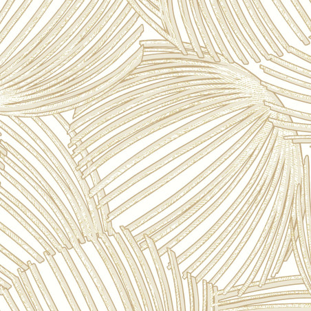 Papier peint intissé Pampelonne sable - MEDITERRANEE - Casadeco - MEDI87421057