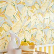 Papier peint intissé Riviera citron - MEDITERRANEE - Casadeco - MEDI87412679