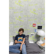 Papier peint intissé Chill Time gris fluo - YOUNG & FREE - Caselio - YNF103319026