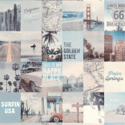 Papier peint intissé Happy Place bleu gris - YOUNG & FREE - Caselio - YNF103346090